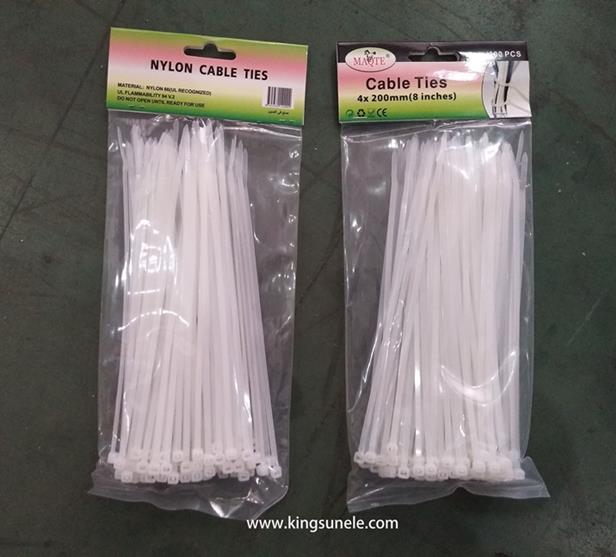 Zelfsluitende nylon kabelbinders