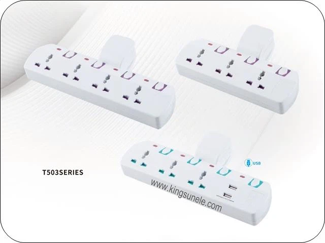 4-weg verlengsnoer met stekker