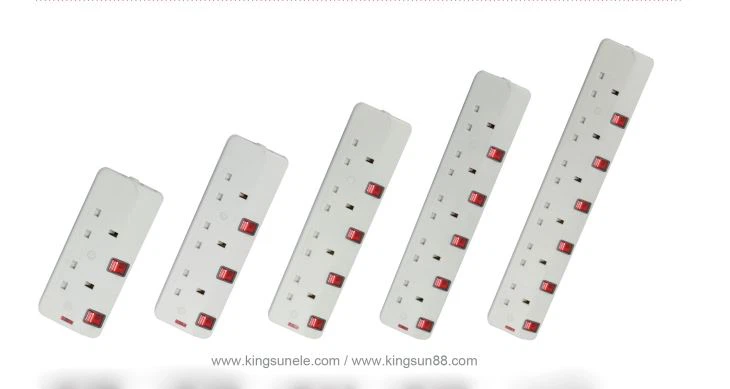 Verlengstuk 3 Gang 13Amp UK-contactdoos Thuisgebruik